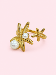Bague Moana en acier inoxydable doré