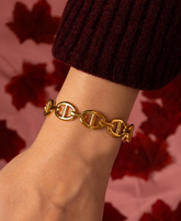 Jonc Léna – Bracelet jonc acier inoxydable doré ajustable