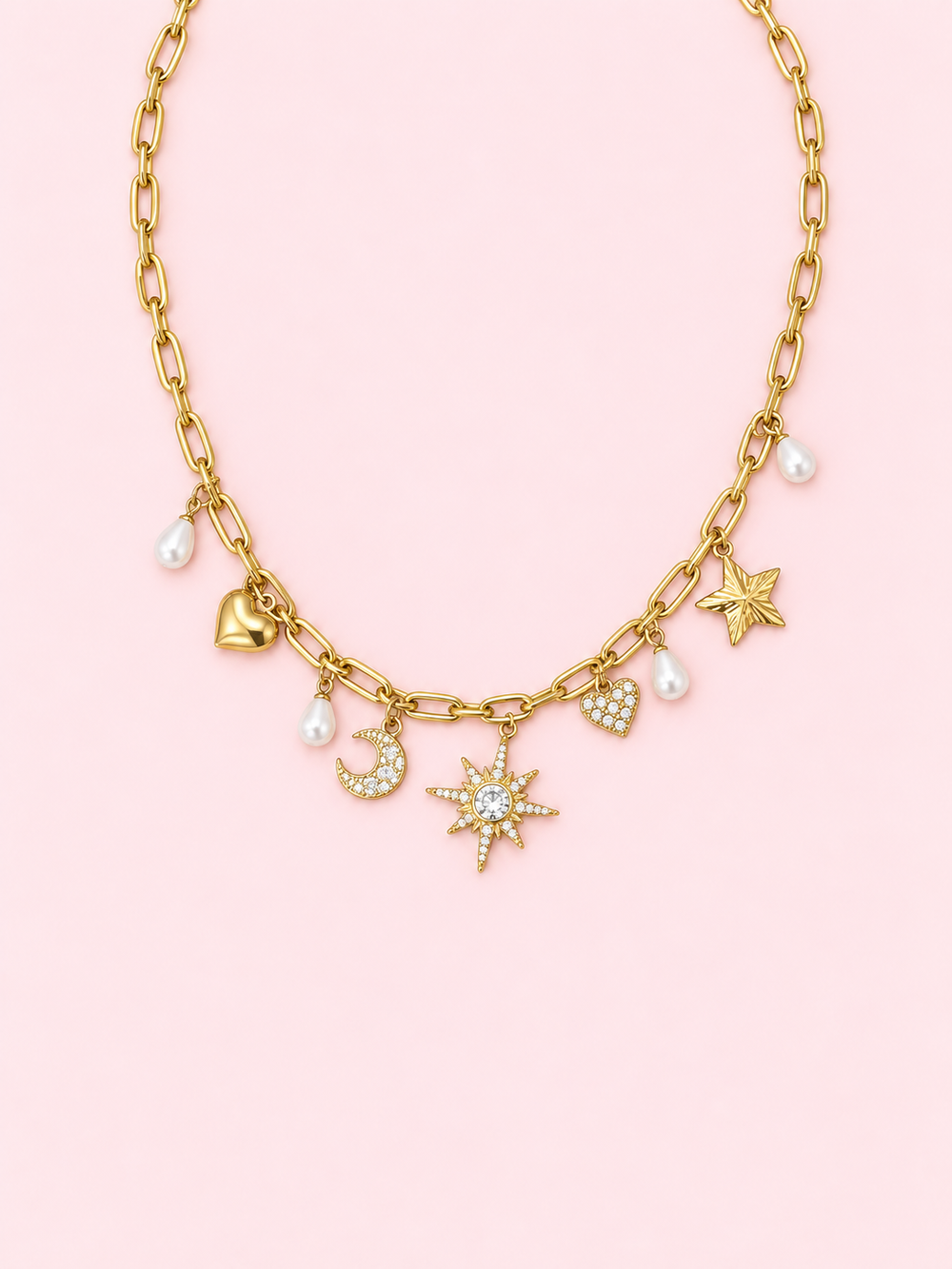 Collier Ciela en acier inoxydable doré