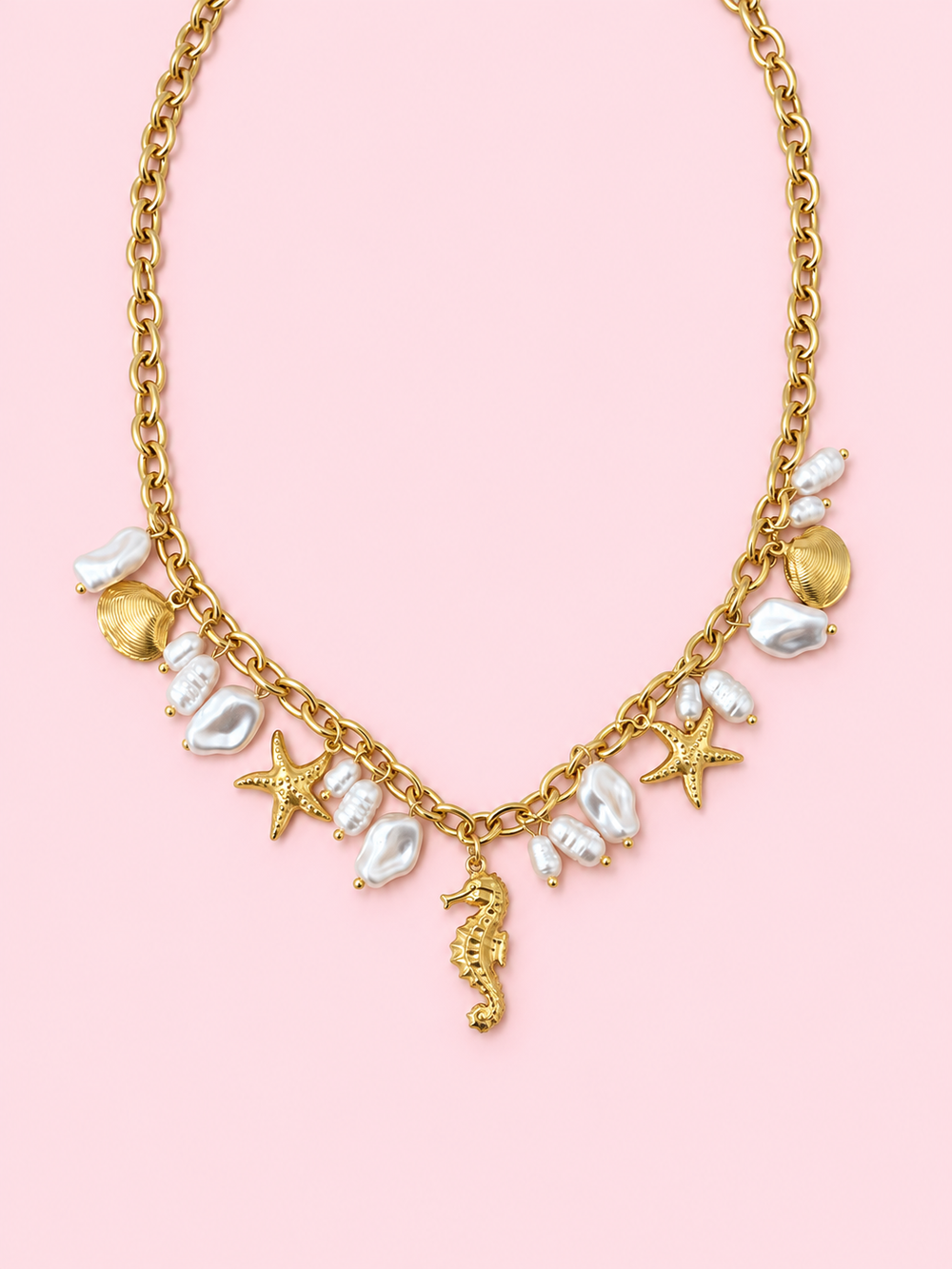 Collier Vayana en acier inoxydable doré