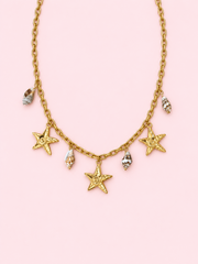 Collier Casa Blanca en acier inoxydable doré