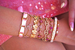 Bracelet Lysia rose, détail
