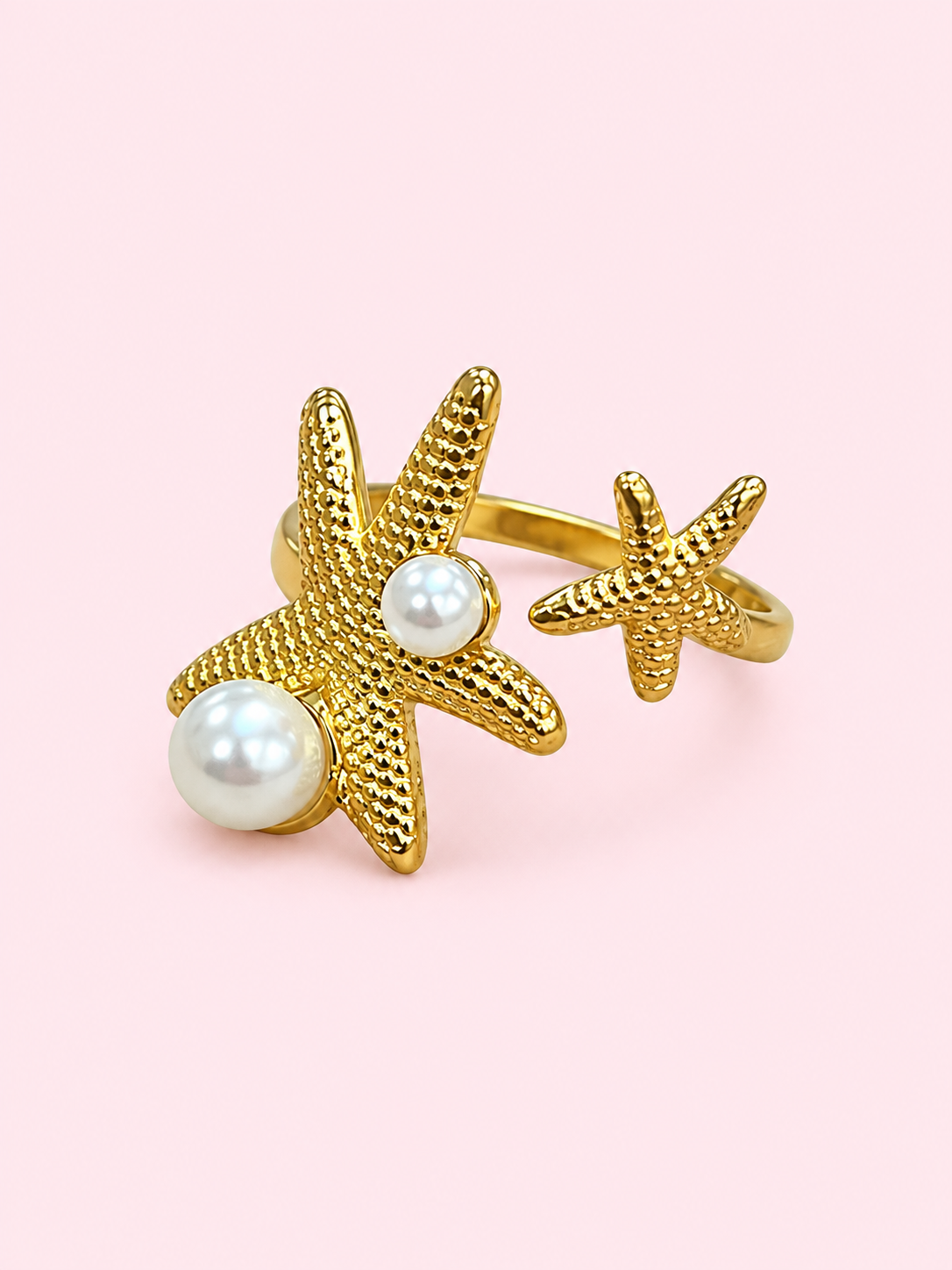 Bague Moana en acier inoxydable doré