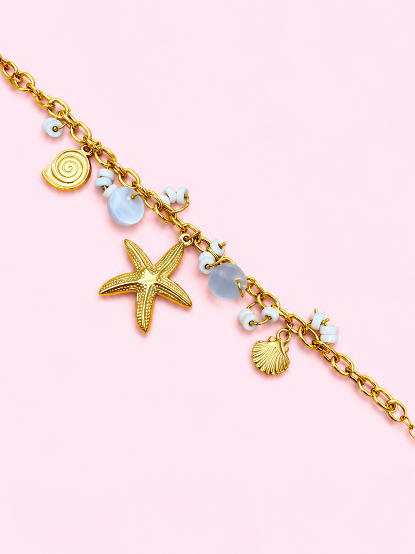 Bracelet Sandy en acier inoxydable doré