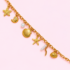 Bracelet Summer doré en acier inoxydable