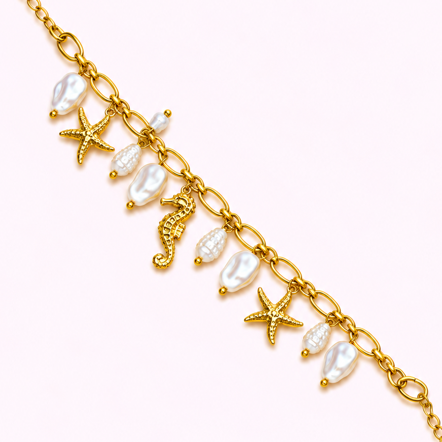 Bracelet Vayana en acier inoxydable doré