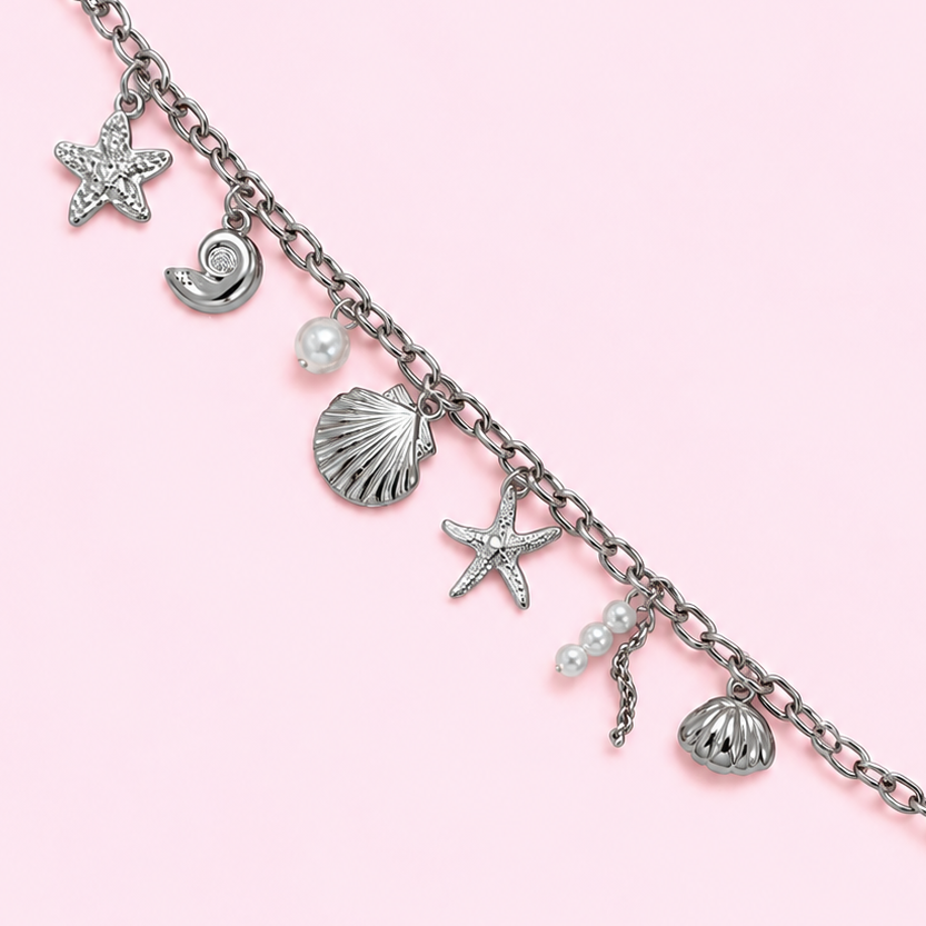 Bracelet Summer argenté en acier inoxydable