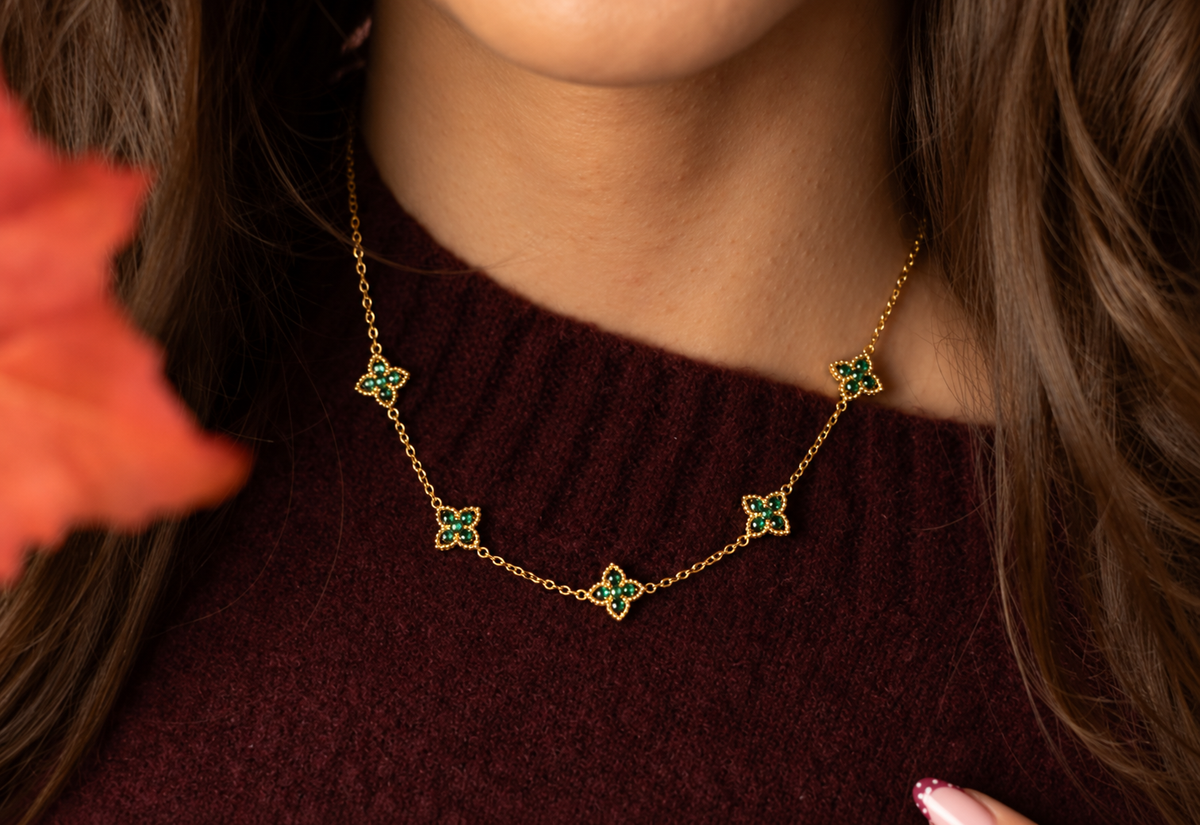 Collier Reflets vert