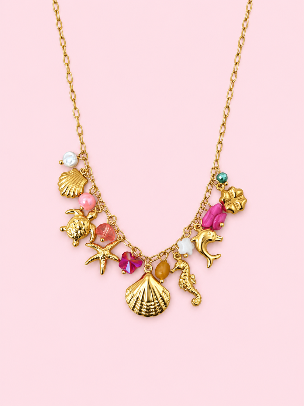 Collier Bella en acier inoxydable doré