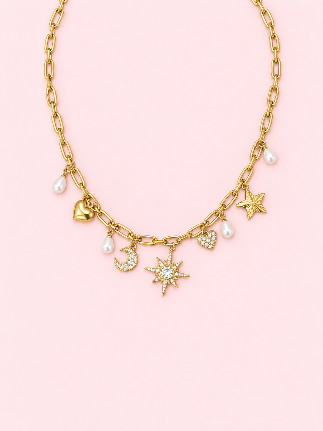 Collier Ciela en acier inoxydable doré