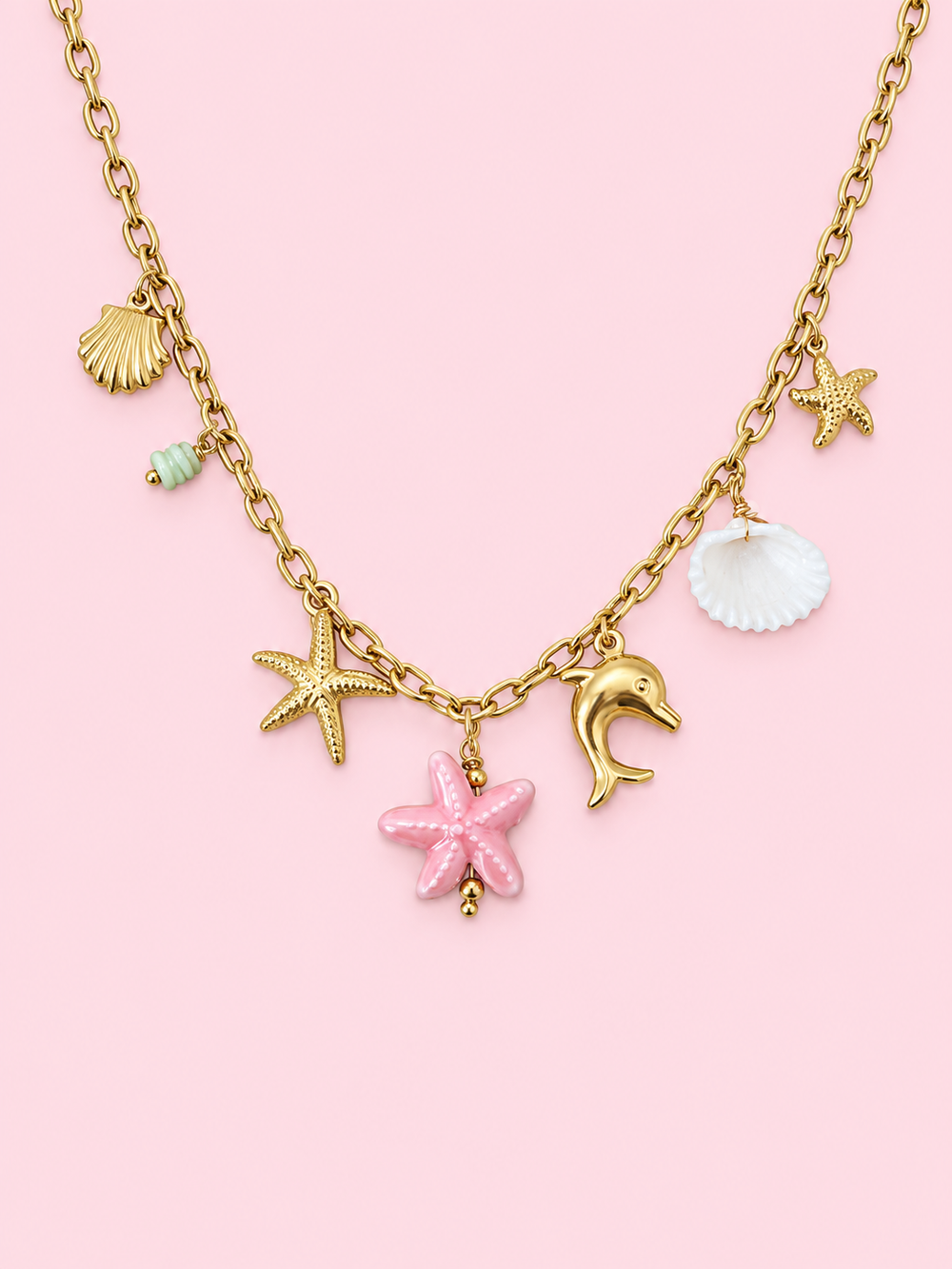 Collier Doréa en acier inoxydable doré