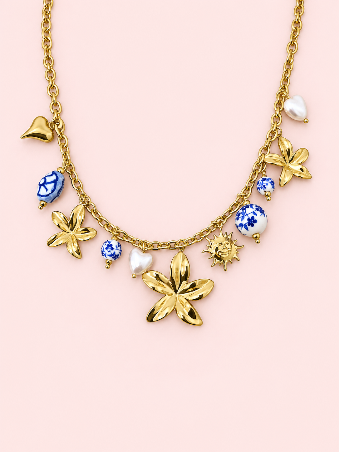 Collier Mykonos en acier inoxydable doré