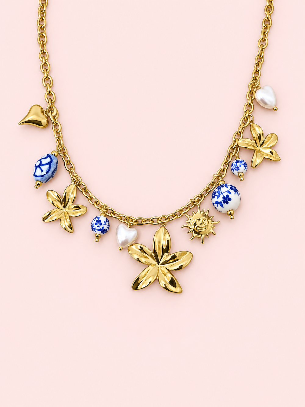 Collier Mykonos en acier inoxydable doré