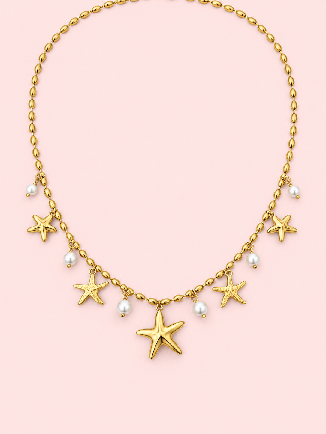 Collier Océania en acier inoxydable doré