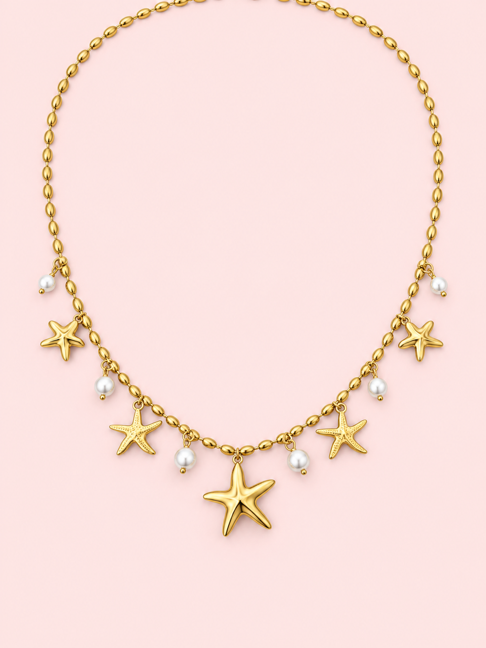 Collier Océania en acier inoxydable doré