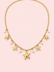 Collier Océania en acier inoxydable doré