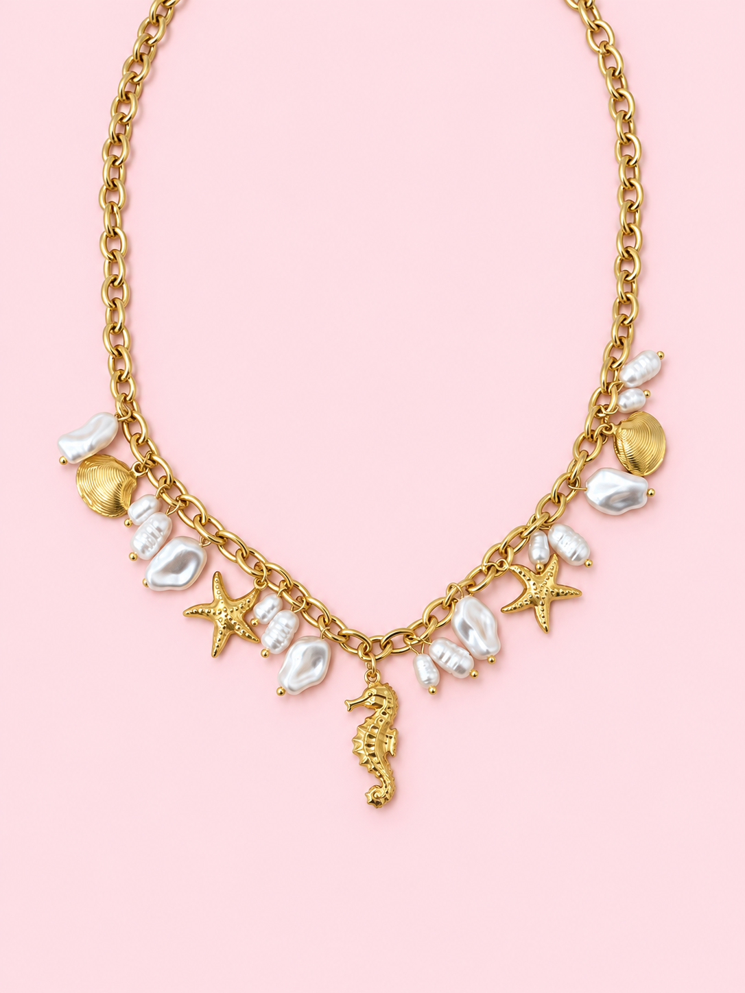 Collier Vayana en acier inoxydable doré