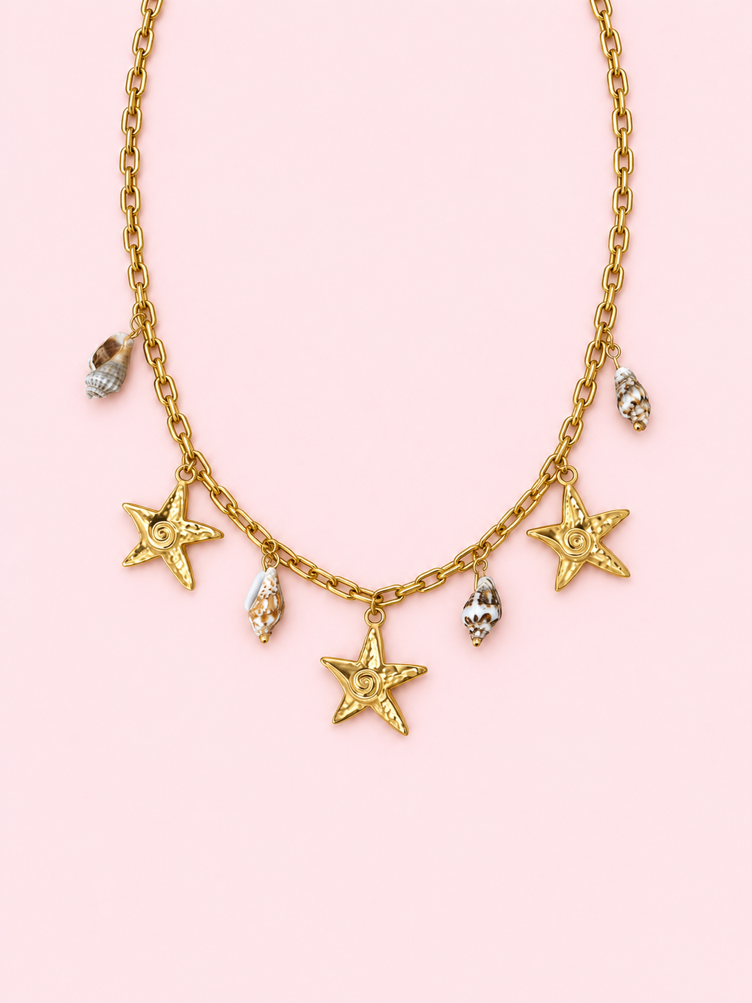 Collier Casa Blanca en acier inoxydable doré
