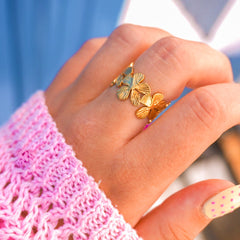 Bague Floralia dorée