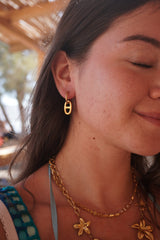 Boucles d'oreilles Solya en acier inoxydable doré