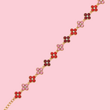 Bracelet Aphrodite rouge sang en acier inoxydable, ajustable