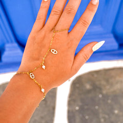 Chaîne de main Emira, détail