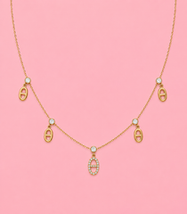 Collier Trendy en acier inoxydable, ajustable, porté