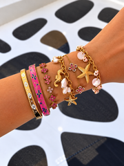 Compo rose et colorée : Goldy, Myrtille, Princesse Rose, Vayana, Lysia Rose et Sandy portés ensemble