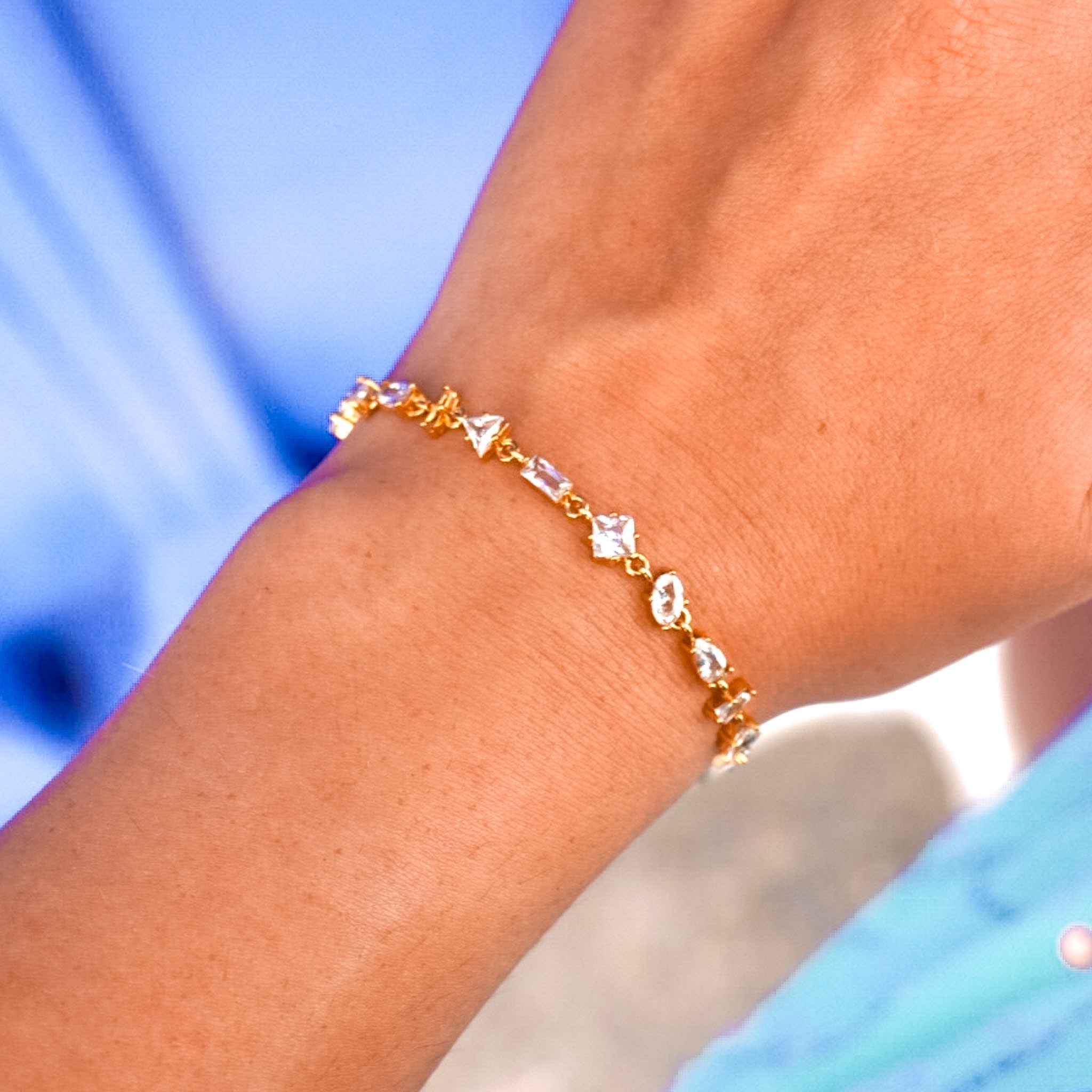 Bracelet Costa Rica doré, détail