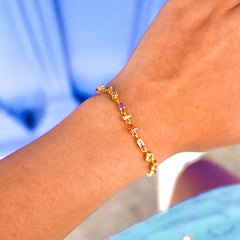 Bracelet Costa Rica arc-en-ciel, vue portée